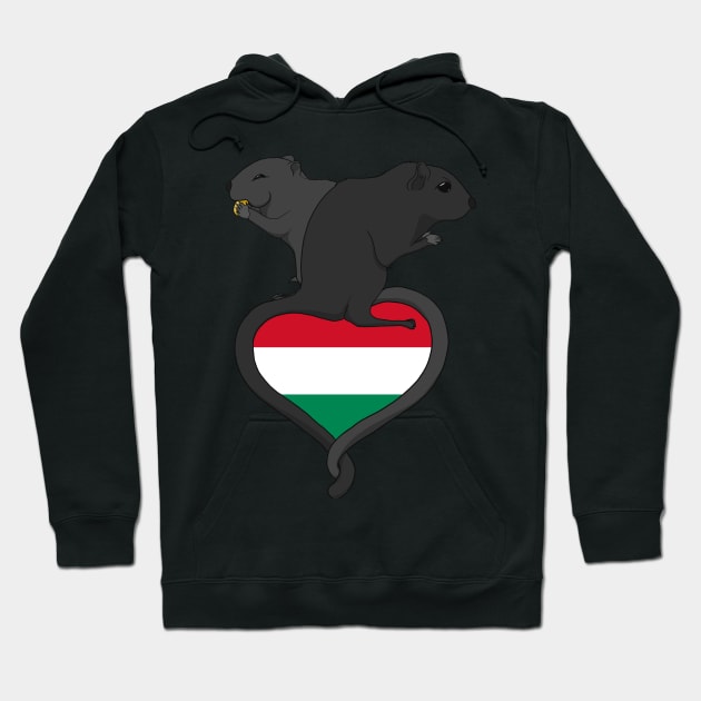 Gerbil Hungary (dark) Hoodie by RampArt